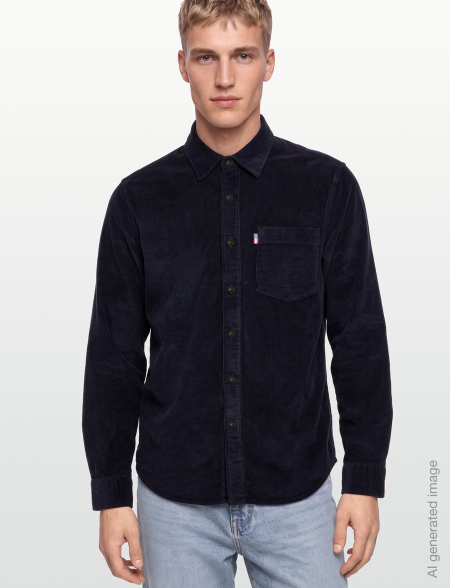 Lexington Clothing - Casual Cotton Corduroy Shirt - cordhemden - dark blue - 3