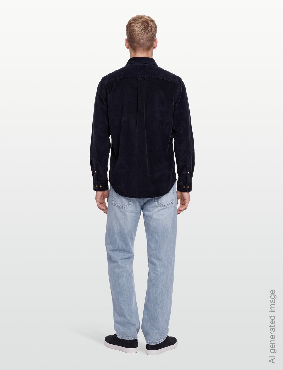 Lexington Clothing - Casual Cotton Corduroy Shirt - cordhemden - dark blue - 4