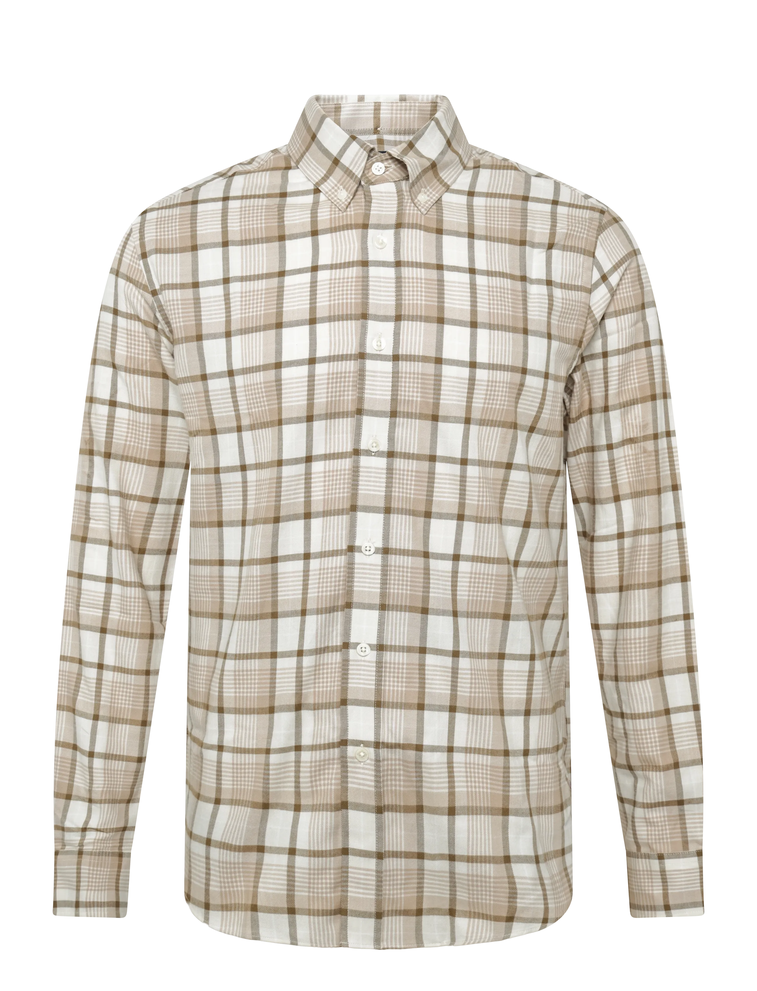 Lexington Clothing Casual Check Organic Cotton Flannel B.D Shirt - Shop efter anledning - BEIGE MULTI CHECK / beige