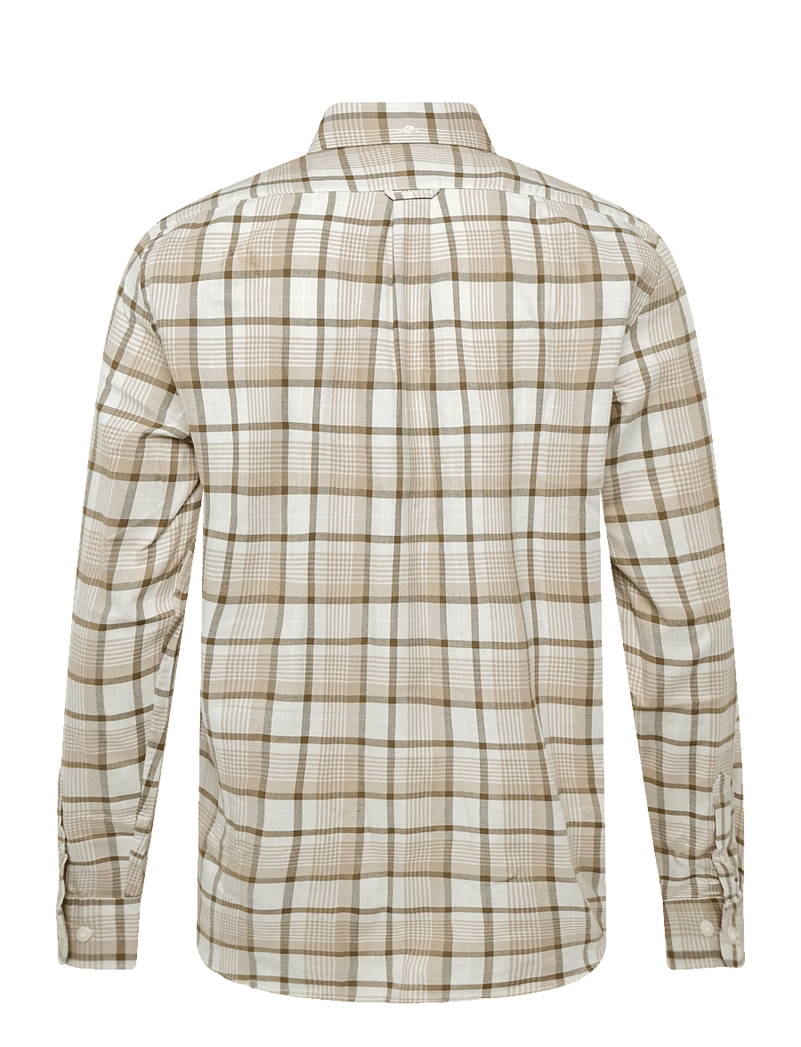 Lexington Clothing - Casual Check Organic Cotton Flannel B.D Shirt - ruutupaidat - beige multi check - 1