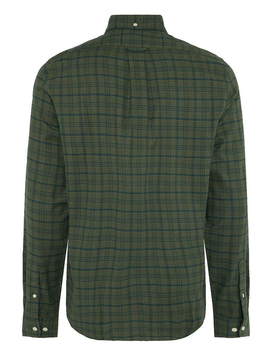 Lexington Clothing - Casual Check Organic Cotton Flannel B.D Shirt - karierte hemden - green/blue multi check - 1