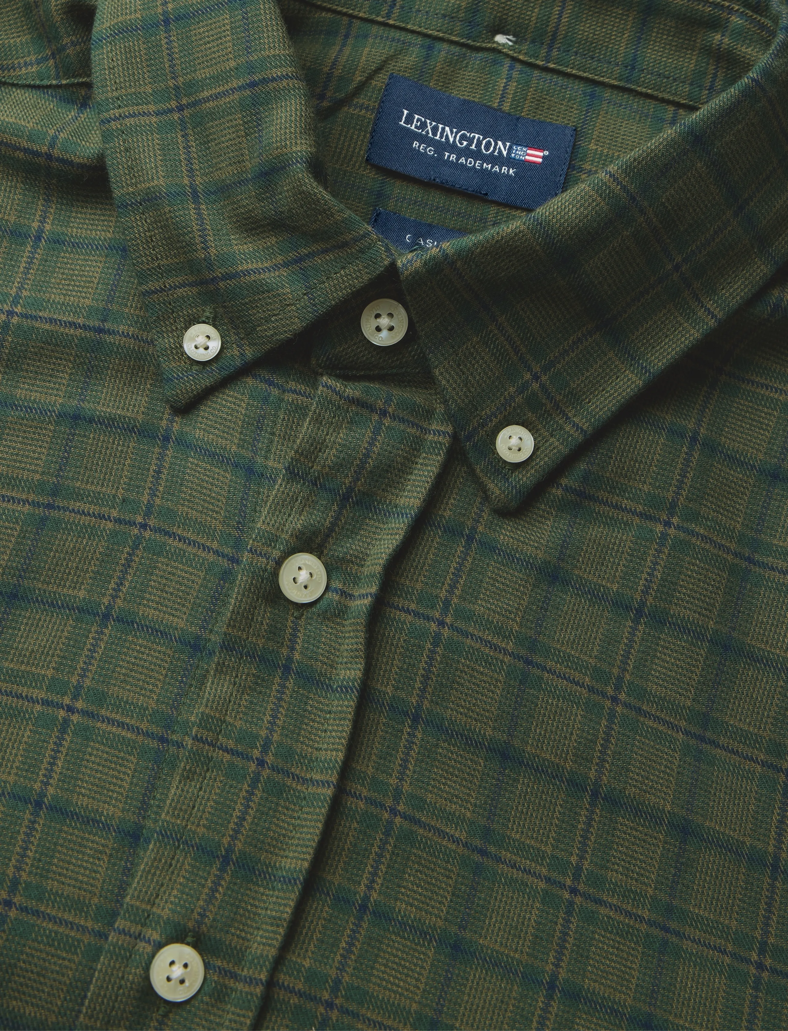 Lexington Clothing - Casual Check Organic Cotton Flannel B.D Shirt - karierte hemden - green/blue multi check - 2