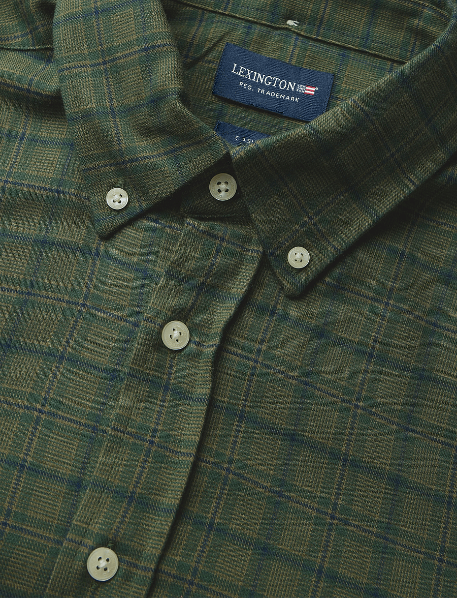 Lexington Clothing - Casual Check Organic Cotton Flannel B.D Shirt - karierte hemden - green/blue multi check - 2
