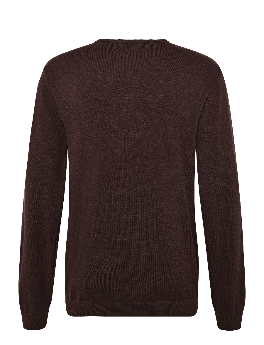Lexington Clothing - Cotton Crew Knitted Sweater - rundhalsad - dark red melange - 2