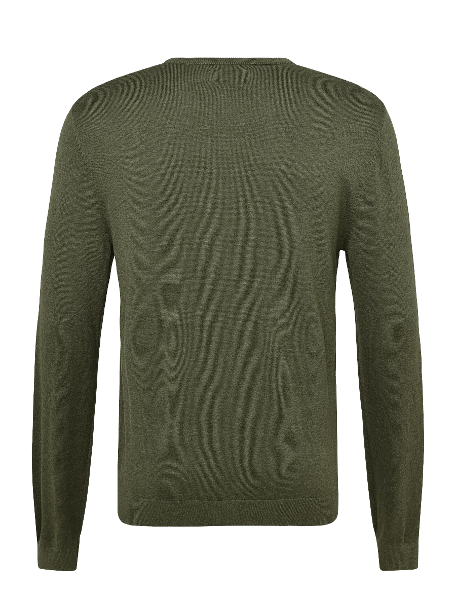 Lexington Clothing - Cotton Crew Knitted Sweater - Ümara kaelusega - green melange - 2