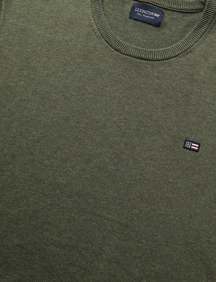 Lexington Clothing - Cotton Crew Knitted Sweater - Ümara kaelusega - green melange - 5