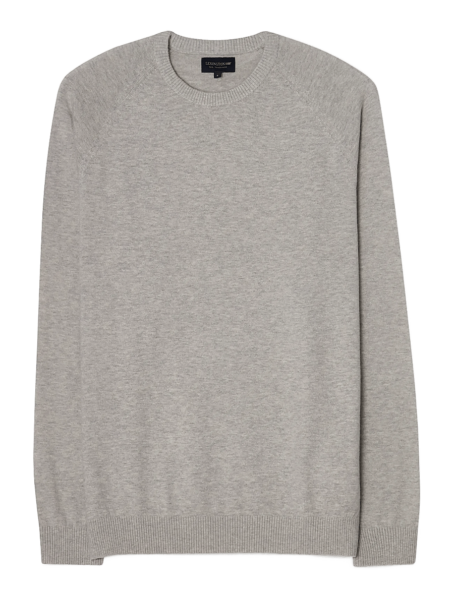 Lexington Clothing - Fine Merino Blend Crew Sweater - light grey melange - 0
