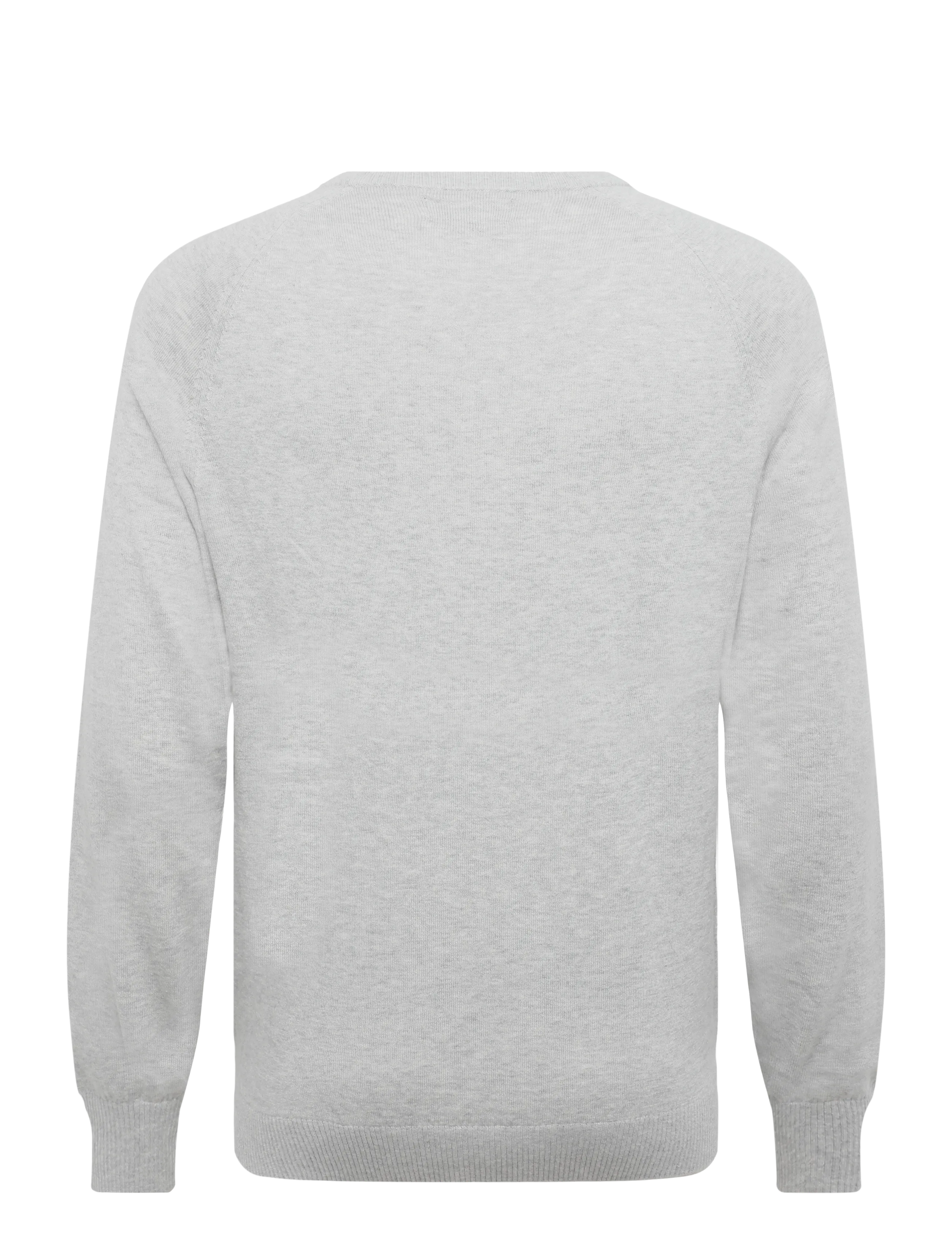 Lexington Clothing - Fine Merino Blend Crew Sweater - round necks - light grey melange - 2