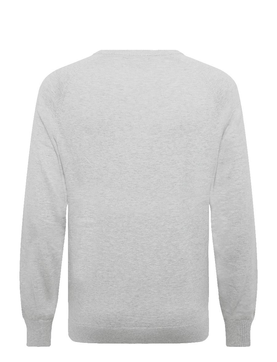 Lexington Clothing - Fine Merino Blend Crew Sweater - round necks - light grey melange - 2