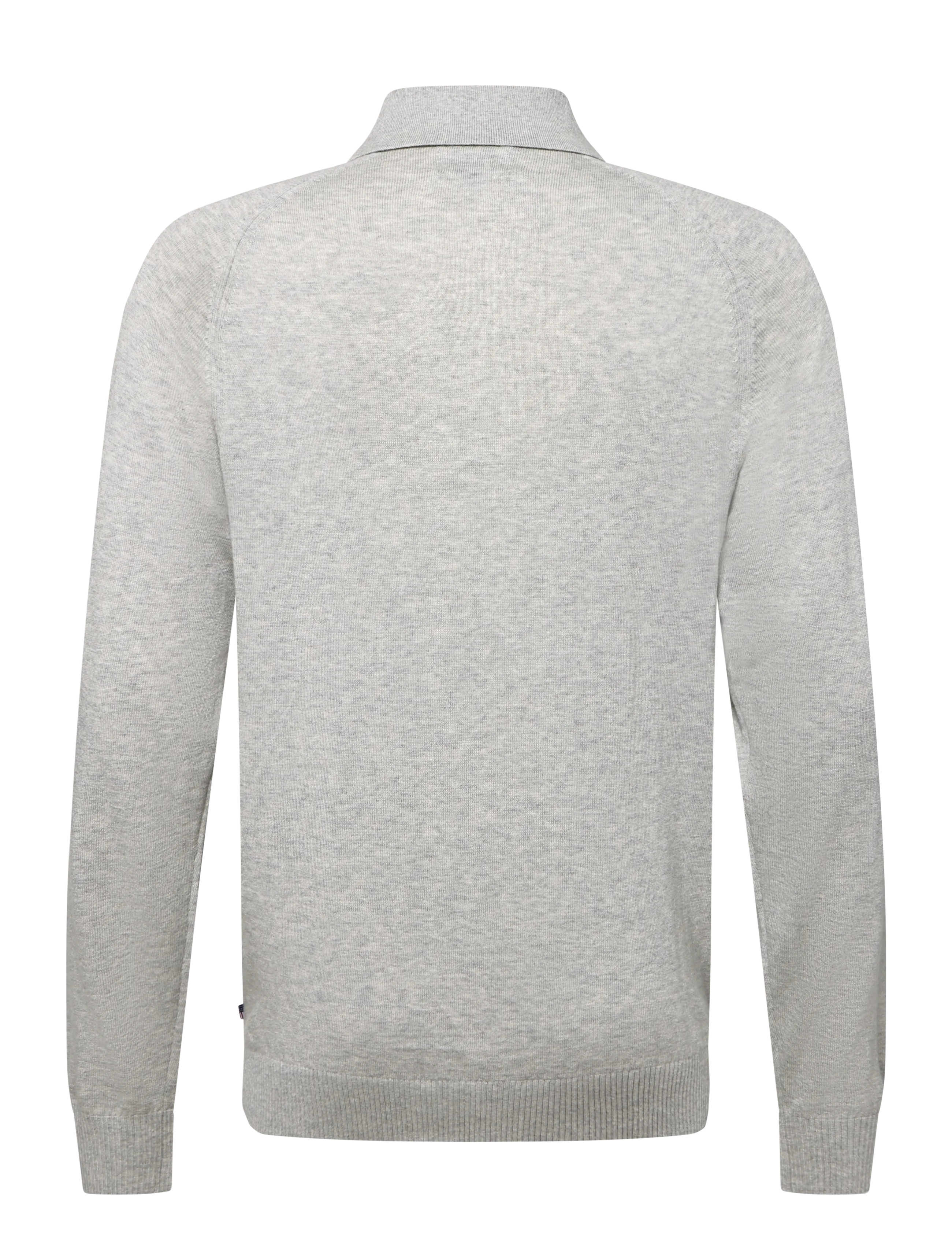 Lexington Clothing - Fine Merino Blend Polo Sweater - polos en tricot à manches longues - light grey melange - 1