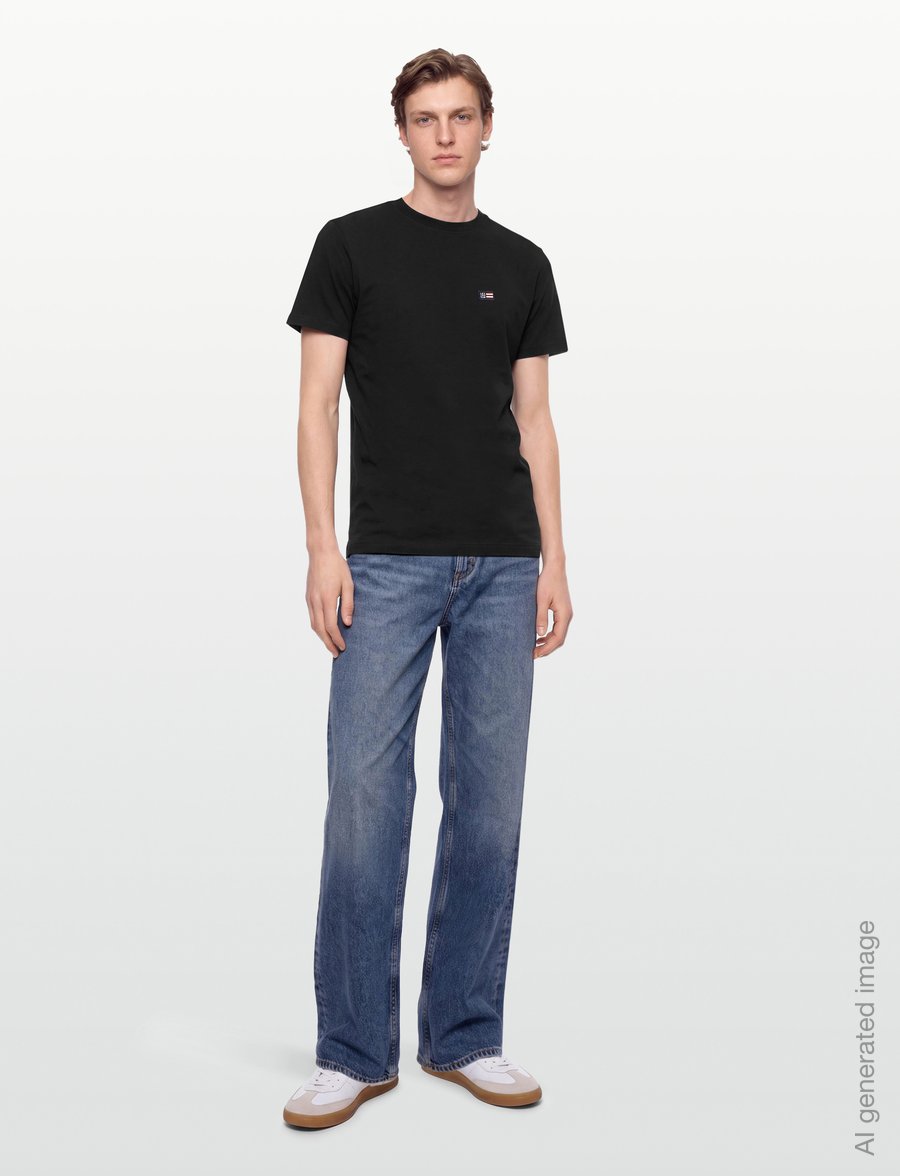 Lexington Clothing - Classic Organic Cotton Logo Tee - kurzärmelige t-shirts - black - 0