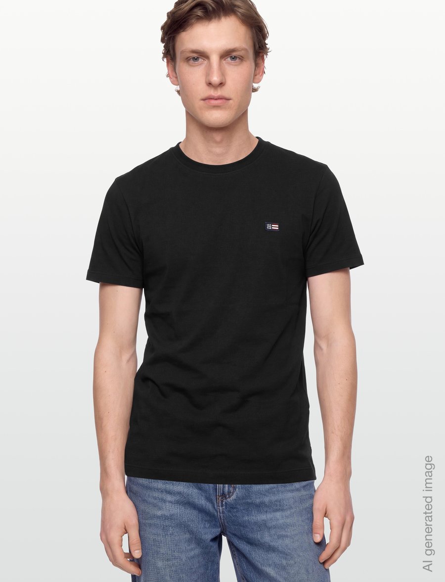 Lexington Clothing - Classic Organic Cotton Logo Tee - kurzärmelige t-shirts - black - 3