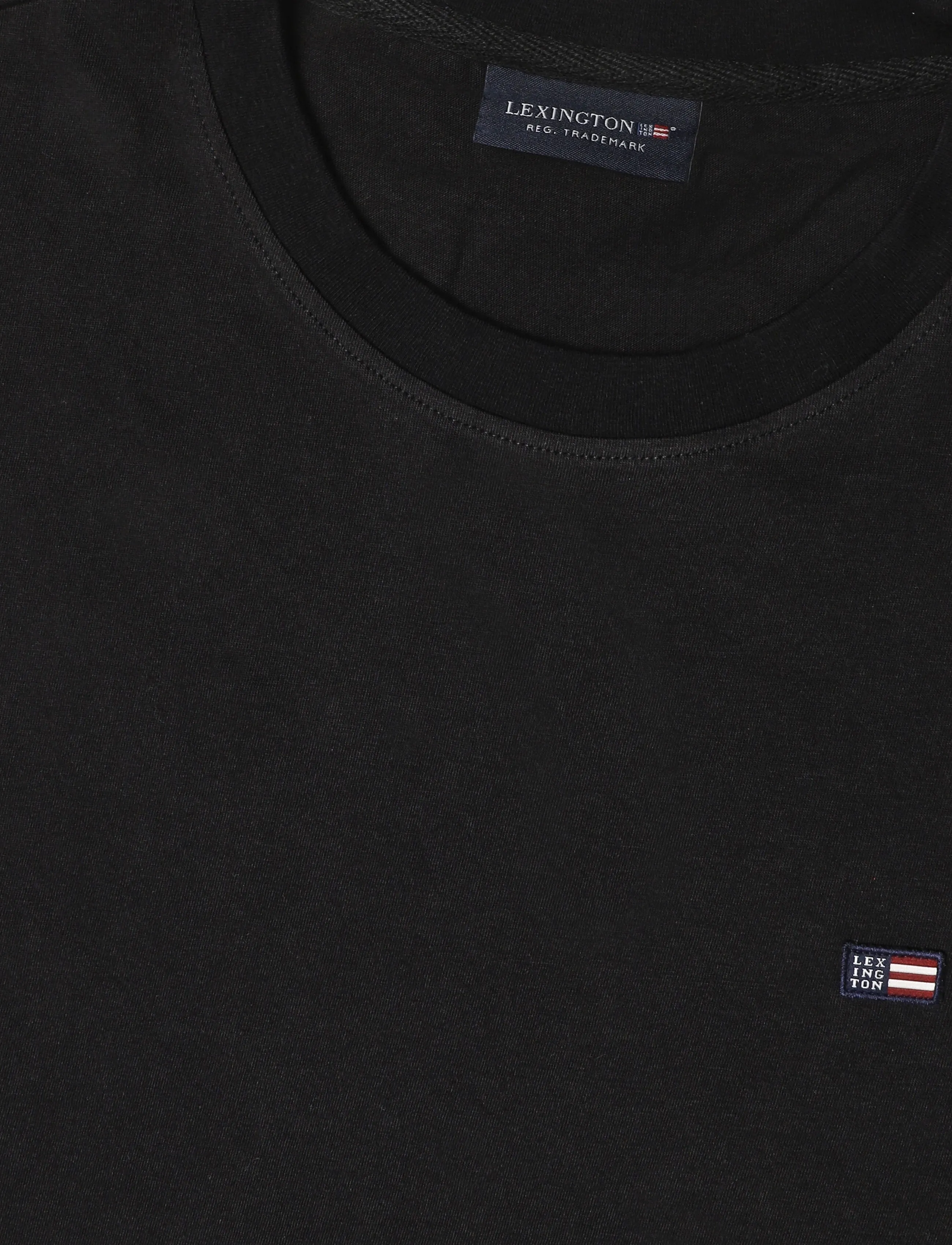 Lexington Clothing - Classic Organic Cotton Logo Tee - short-sleeved t-shirts - black - 2
