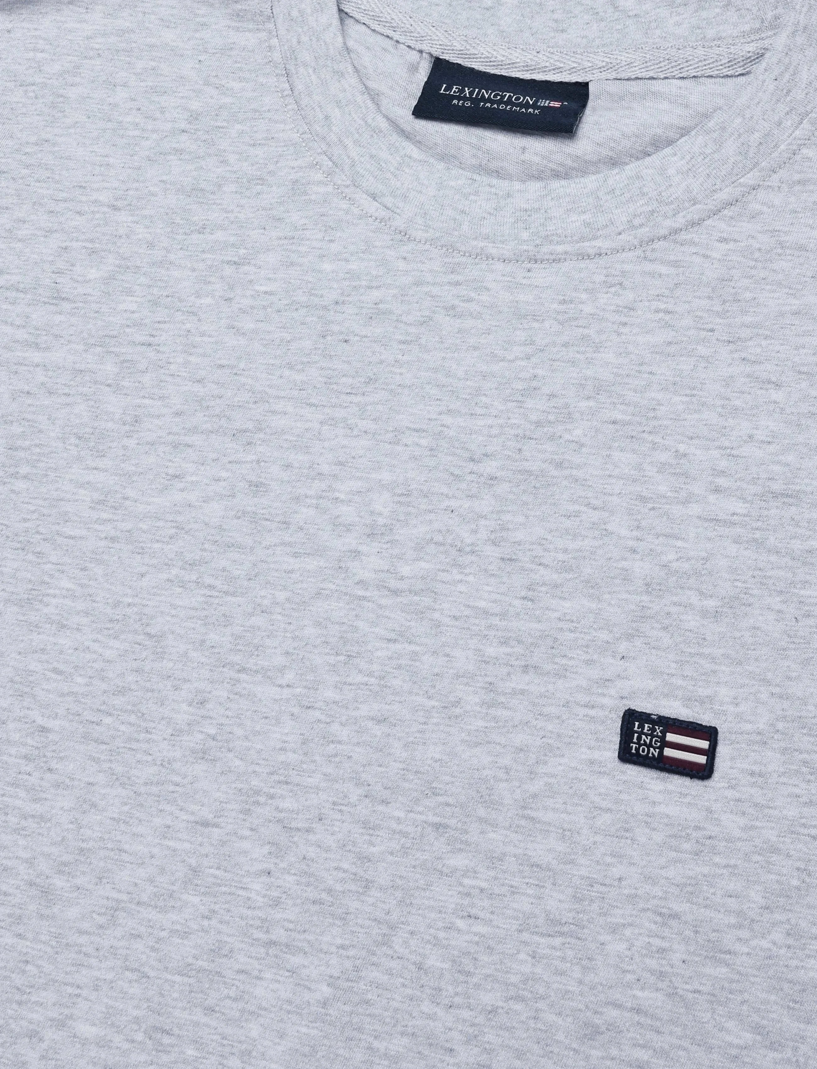 Lexington Clothing - Classic Organic Cotton Logo Tee - kortærmede t-shirts - light grey melange - 2
