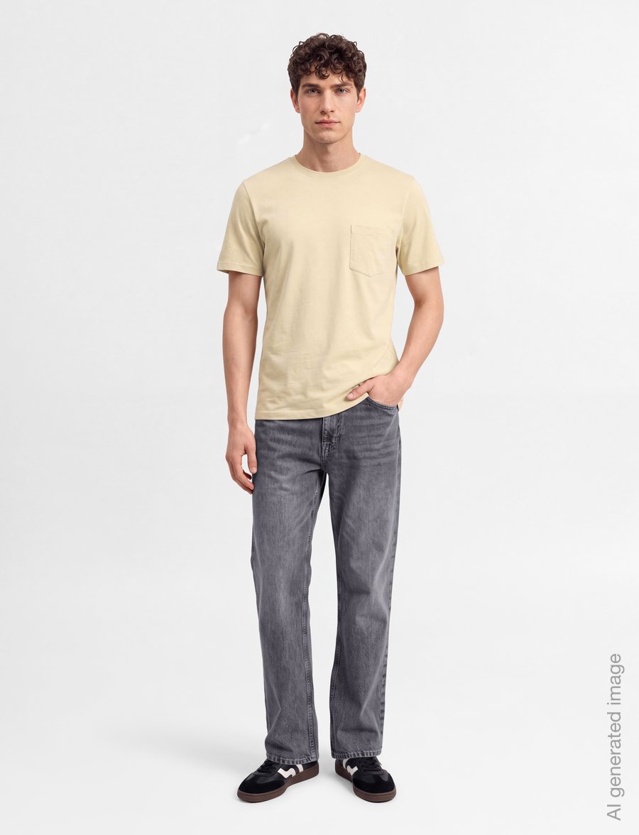 Lexington Clothing - Midweight Organic Cotton Tee - lühikeste varrukatega t-särgid - beige - 0