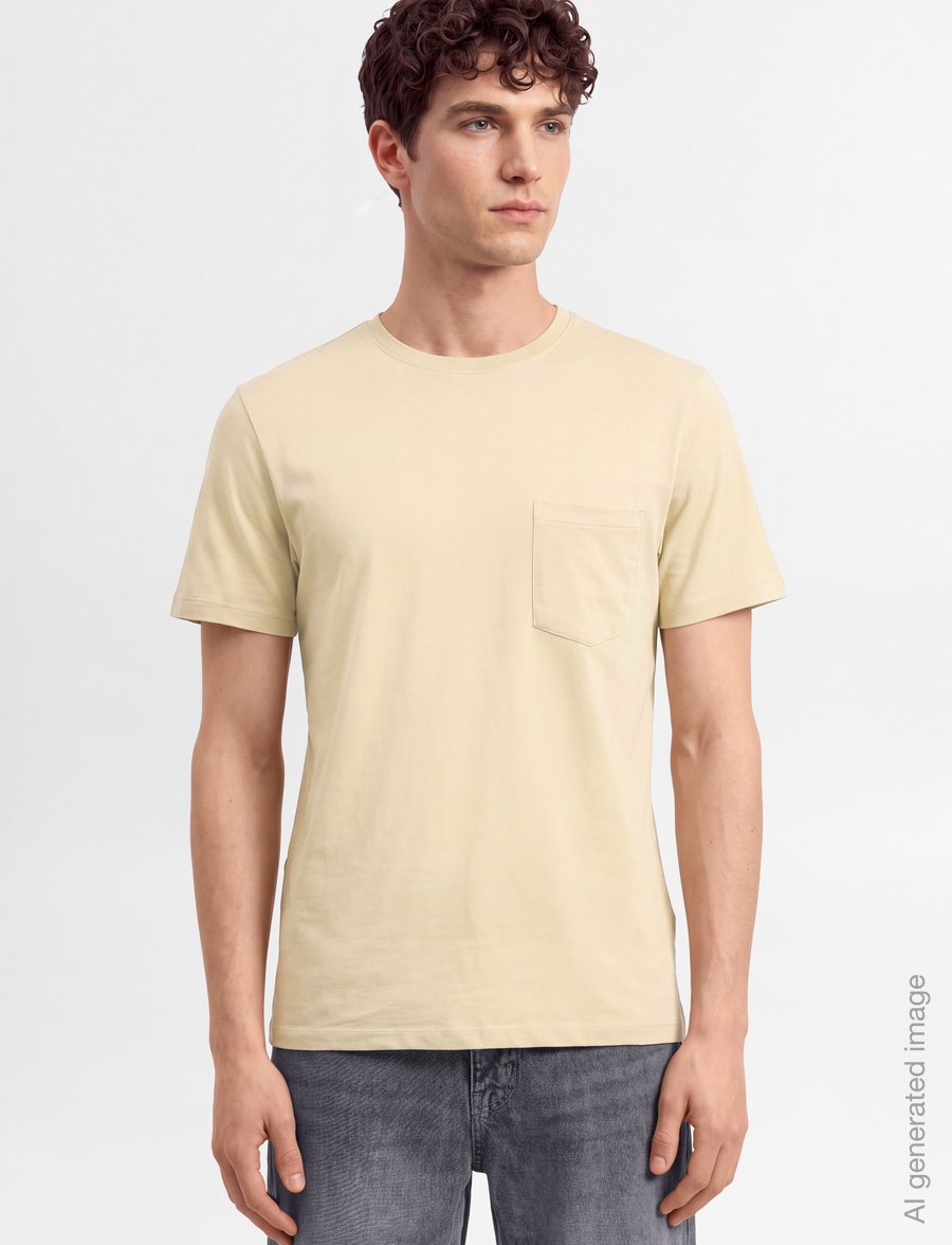 Lexington Clothing - Midweight Organic Cotton Tee - lühikeste varrukatega t-särgid - beige - 3
