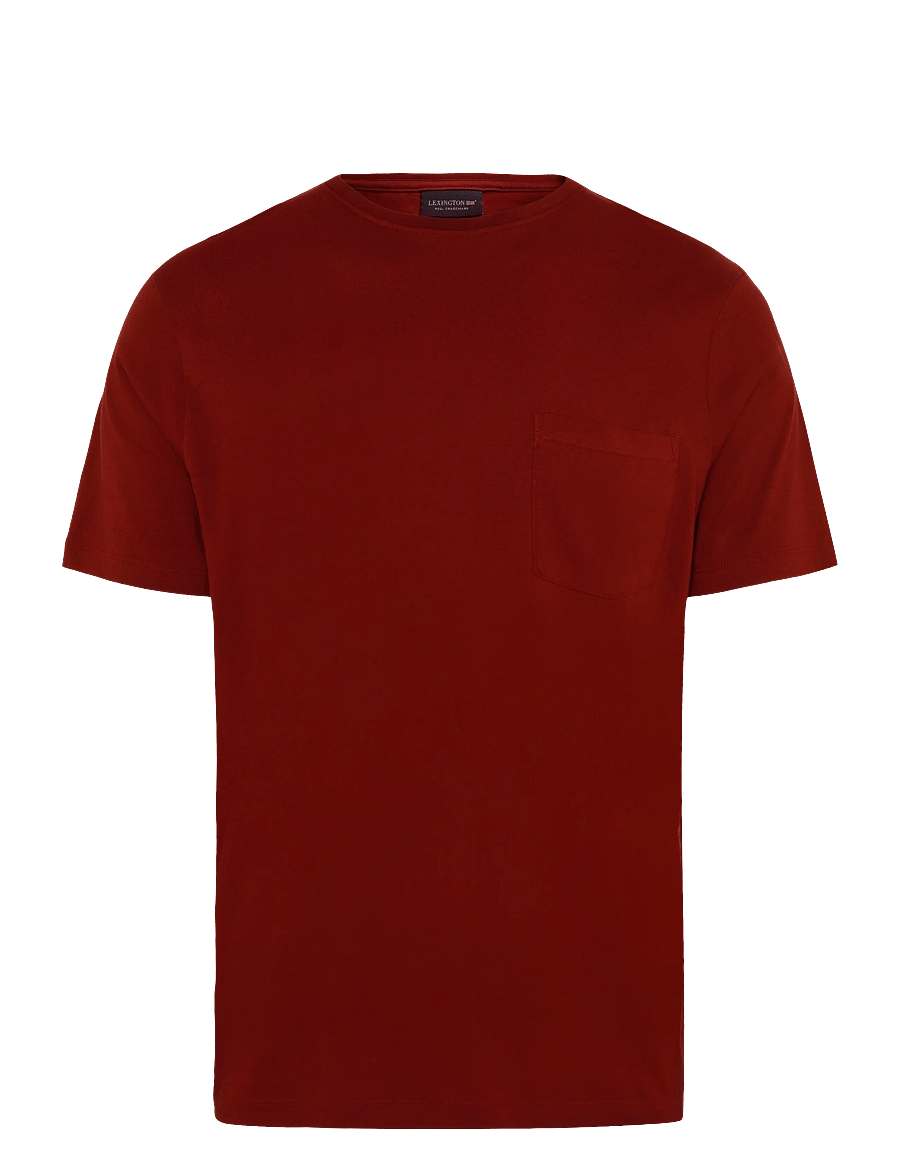 Lexington Clothing - Midweight Organic Cotton Tee - kortærmede t-shirts - burgundy - 1