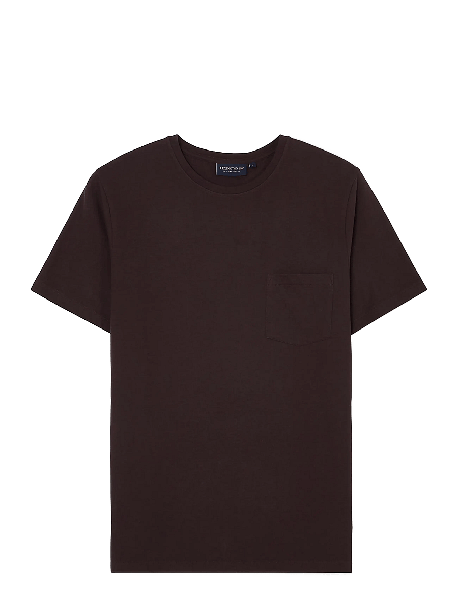Lexington Clothing - Midweight Organic Cotton Tee - kurzärmelige t-shirts - dark brown - 0