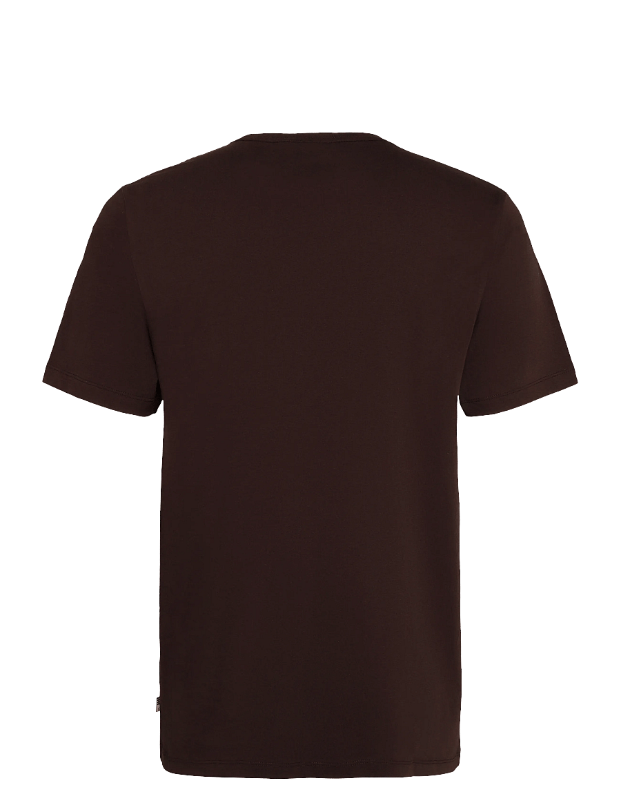 Lexington Clothing - Midweight Organic Cotton Tee - kortærmede t-shirts - dark brown - 1