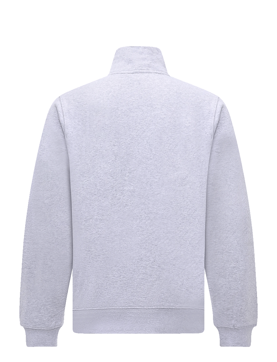 Lexington Clothing - Organic Cotton Half-Zip Sweater - sweats - light grey melange - 1