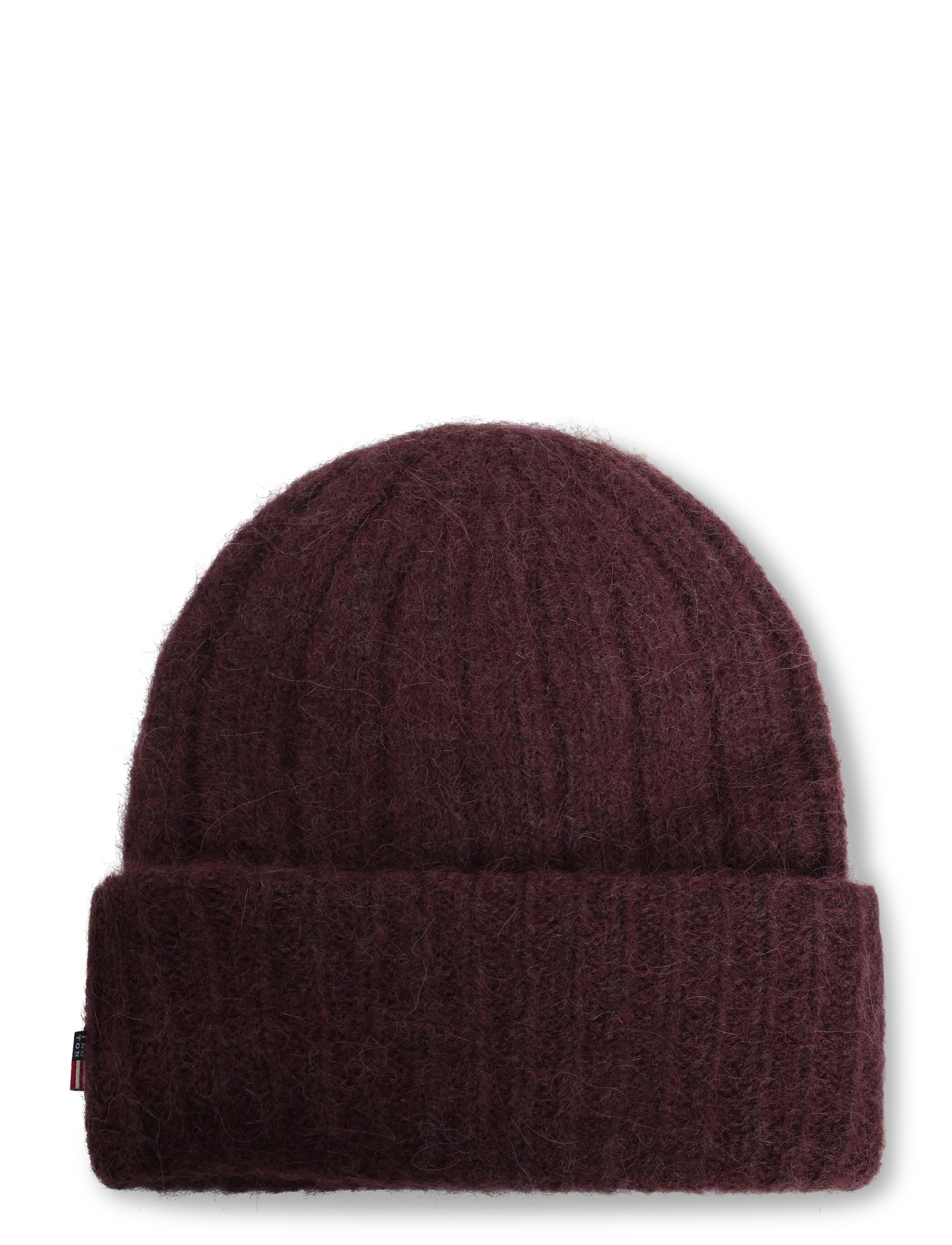 Lexington Clothing - Alpaca Blend Rib Knitted Beanie - mützen - dark burgundy - 1