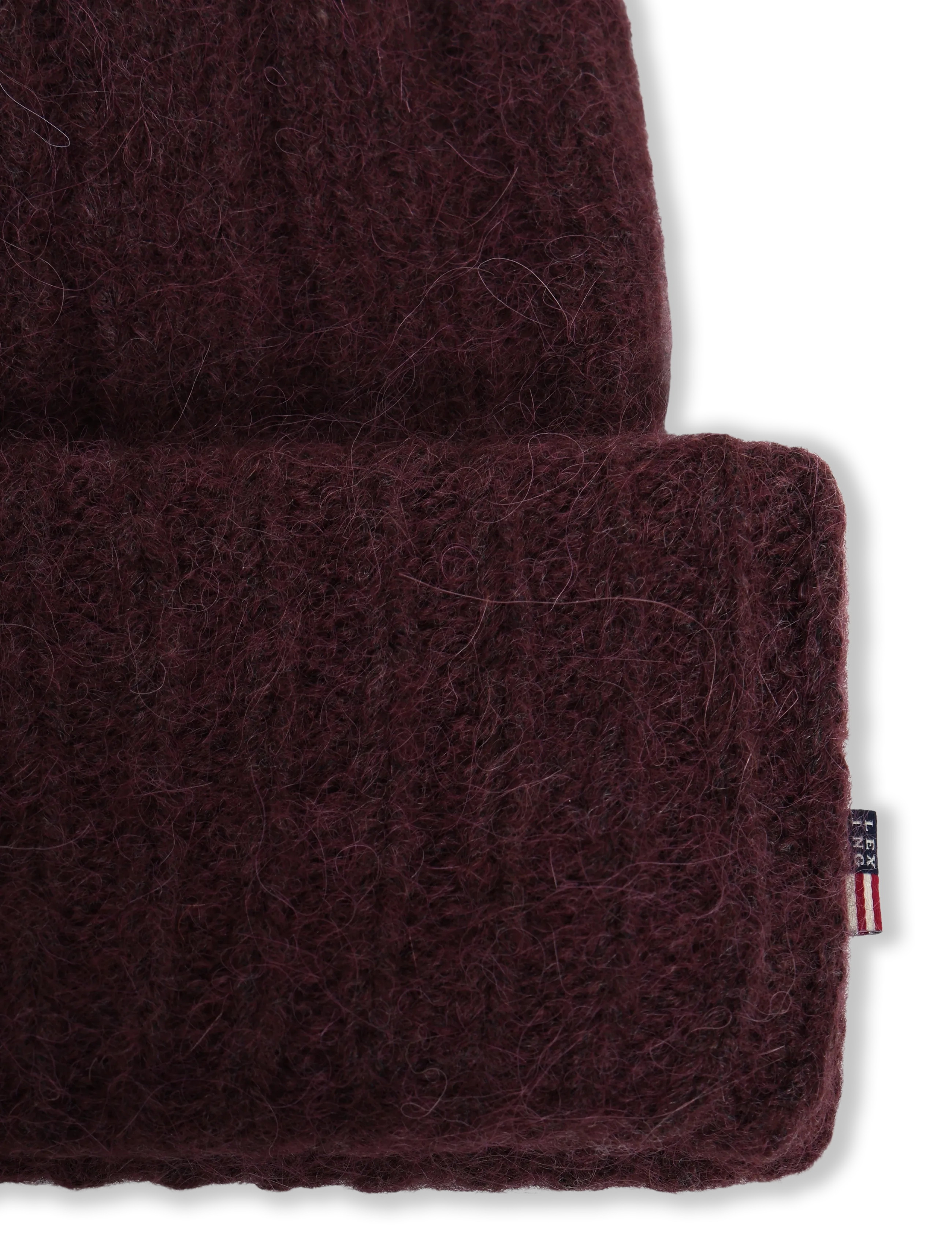 Lexington Clothing - Alpaca Blend Rib Knitted Beanie - mützen - dark burgundy - 2