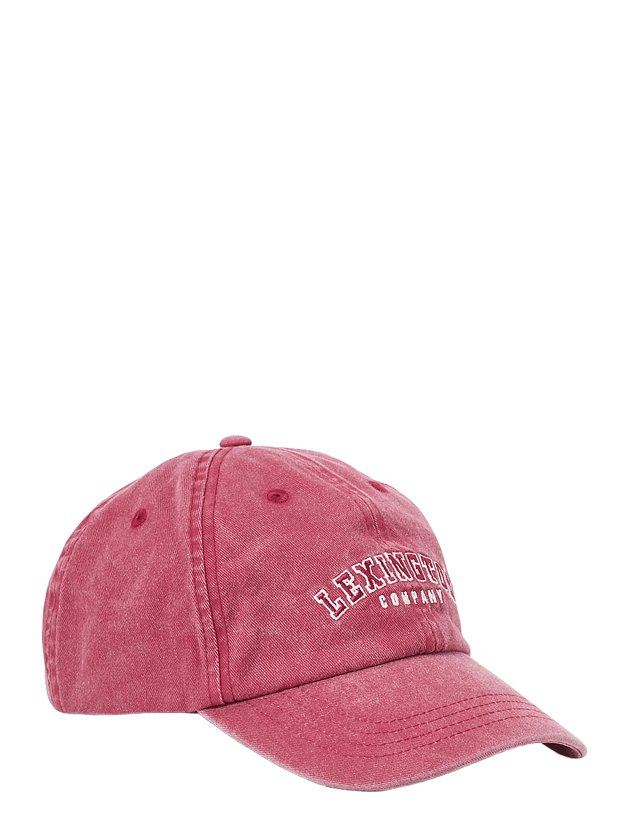 Lexington Clothing - Washed Cotton Logo Cap - burgundy - 0