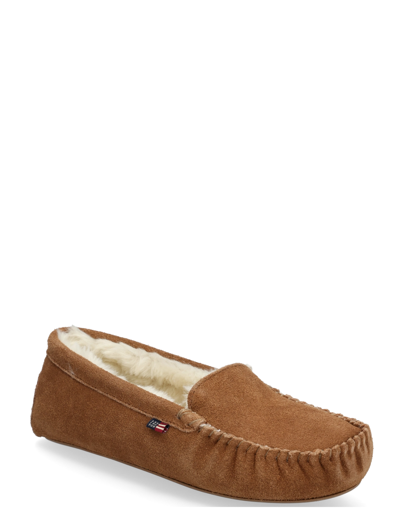 Lexington Clothing Women's Suede Indoor Loafers - Modetrends - MID-BROWN / brown