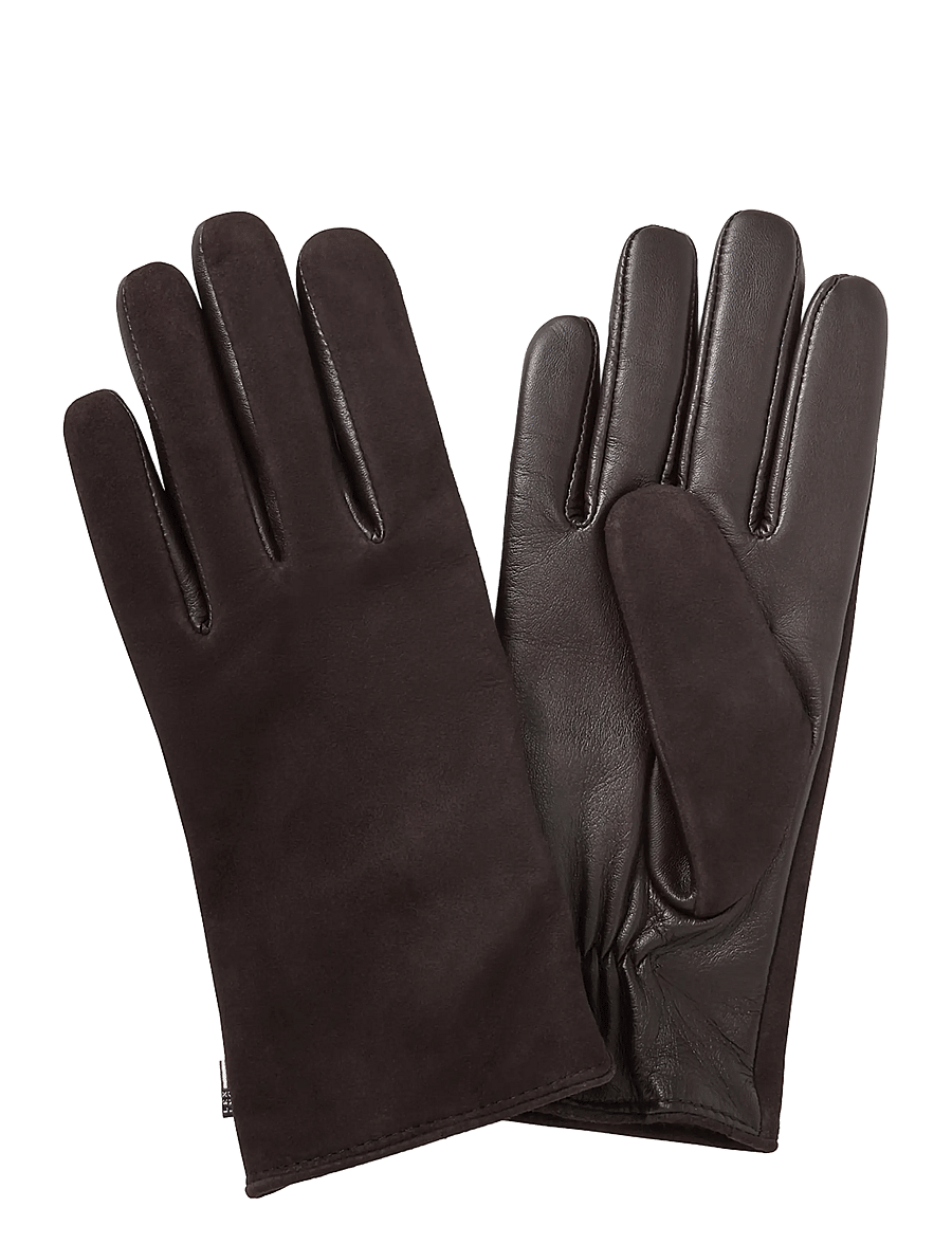 Lexington Clothing - Women's Leather and Suede Gloves - skinnhandskar - dark brown - 0