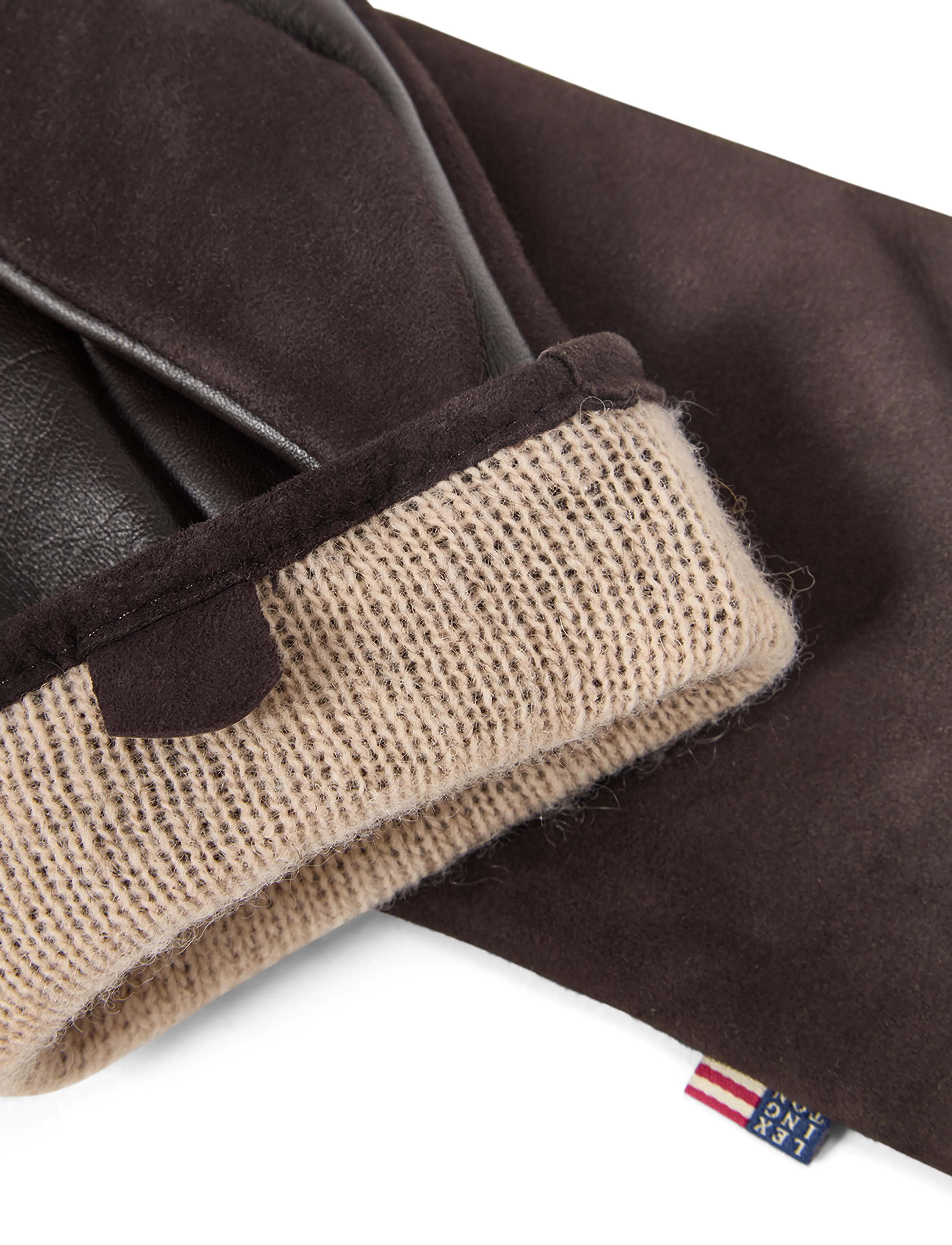 Lexington Clothing - Women's Leather and Suede Gloves - skinnhandskar - dark brown - 1