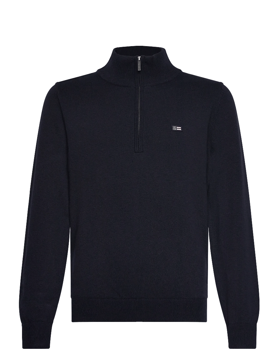 Lexington Clothing - Freddy Half-Zip Sweater - megztiniai - dark blue - 0