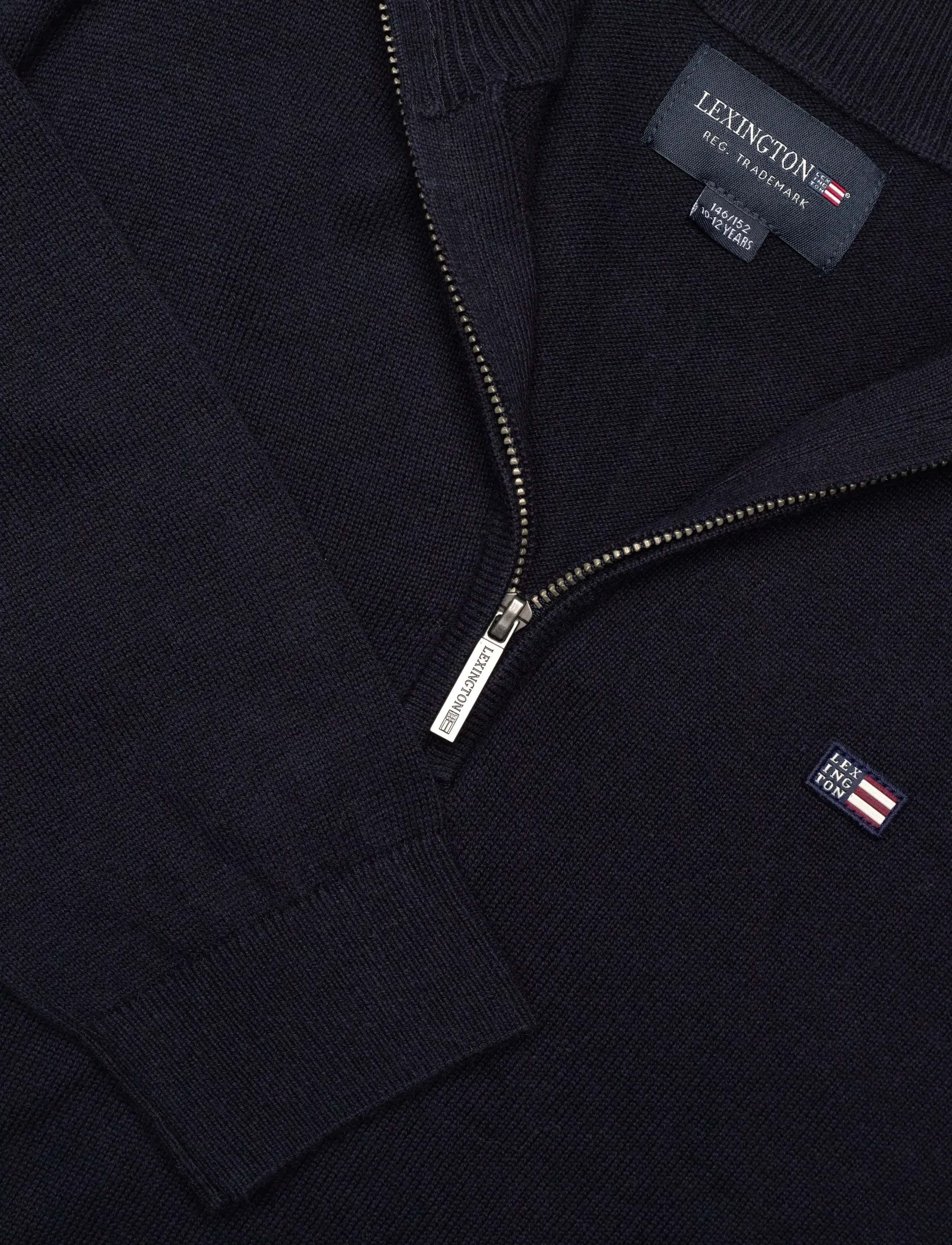 Lexington Clothing - Freddy Half-Zip Sweater - stickade tröjor - dark blue - 2