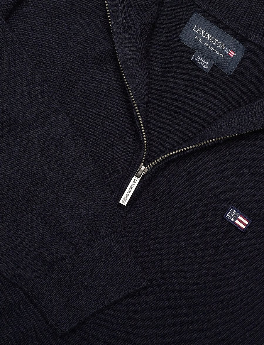 Lexington Clothing - Freddy Half-Zip Sweater - megztiniai - dark blue - 2