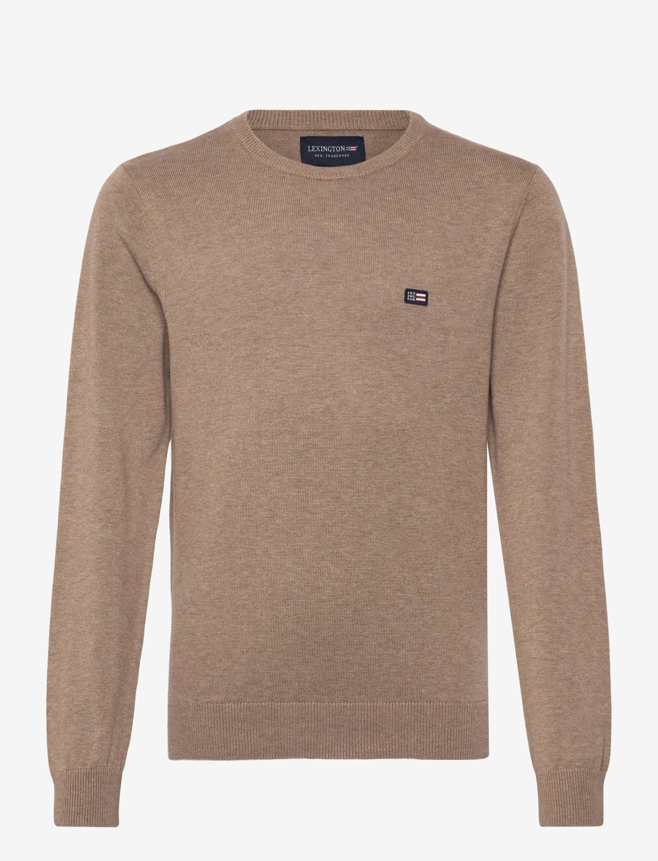 Lexington Clothing - Brayden Cotton Crew Sweater - sweatshirts - brown - 0