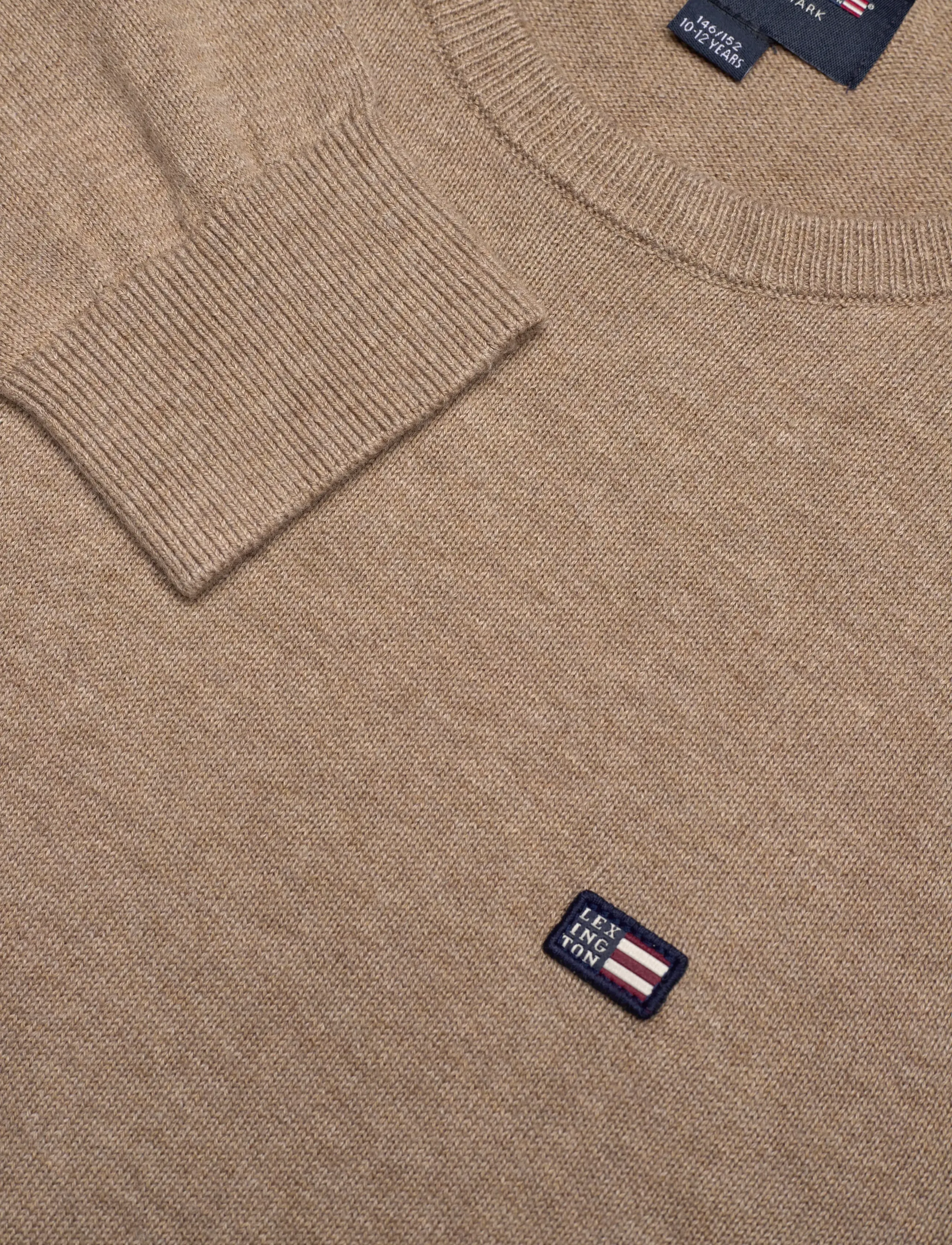 Lexington Clothing - Brayden Cotton Crew Sweater - sweatshirts - brown - 2