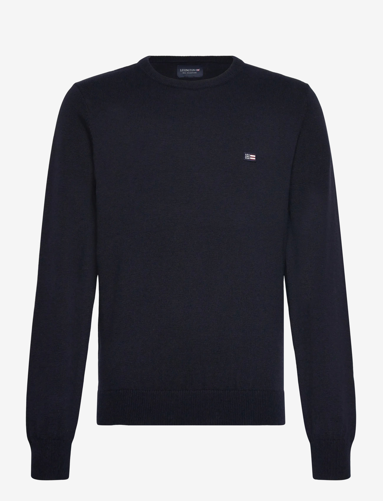 Lexington Clothing - Brayden Cotton Crew Sweater - sweatshirts - dark blue - 0