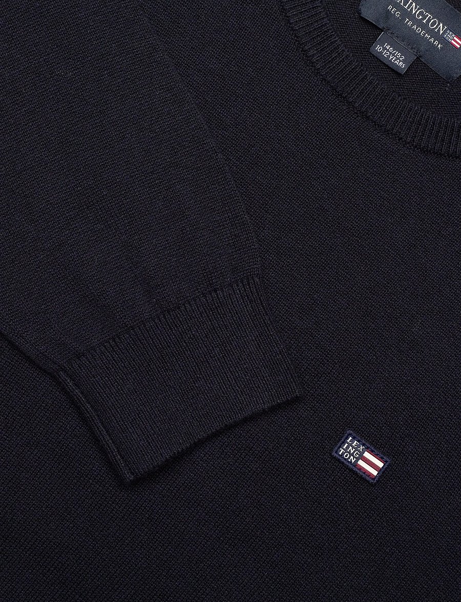 Lexington Clothing - Brayden Cotton Crew Sweater - collegepaidat - dark blue - 2