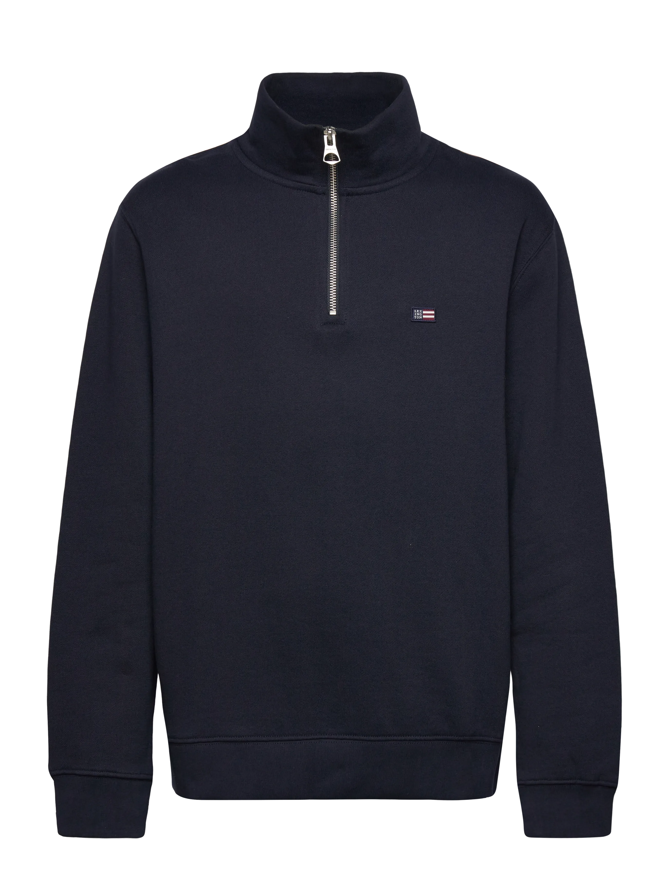 Terry Organic Cotton Half Zip Sweater - DARK BLUE