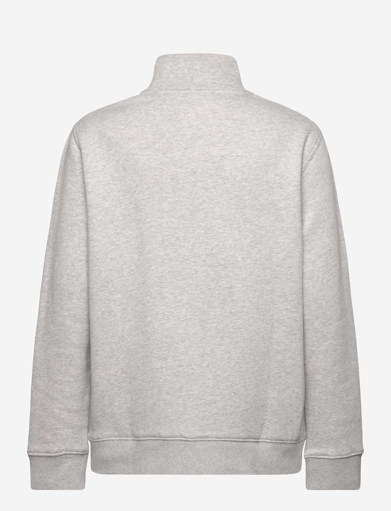 Lexington Clothing - Terry Organic Cotton Half Zip Sweater - sweatshirts - light grey melange - 1
