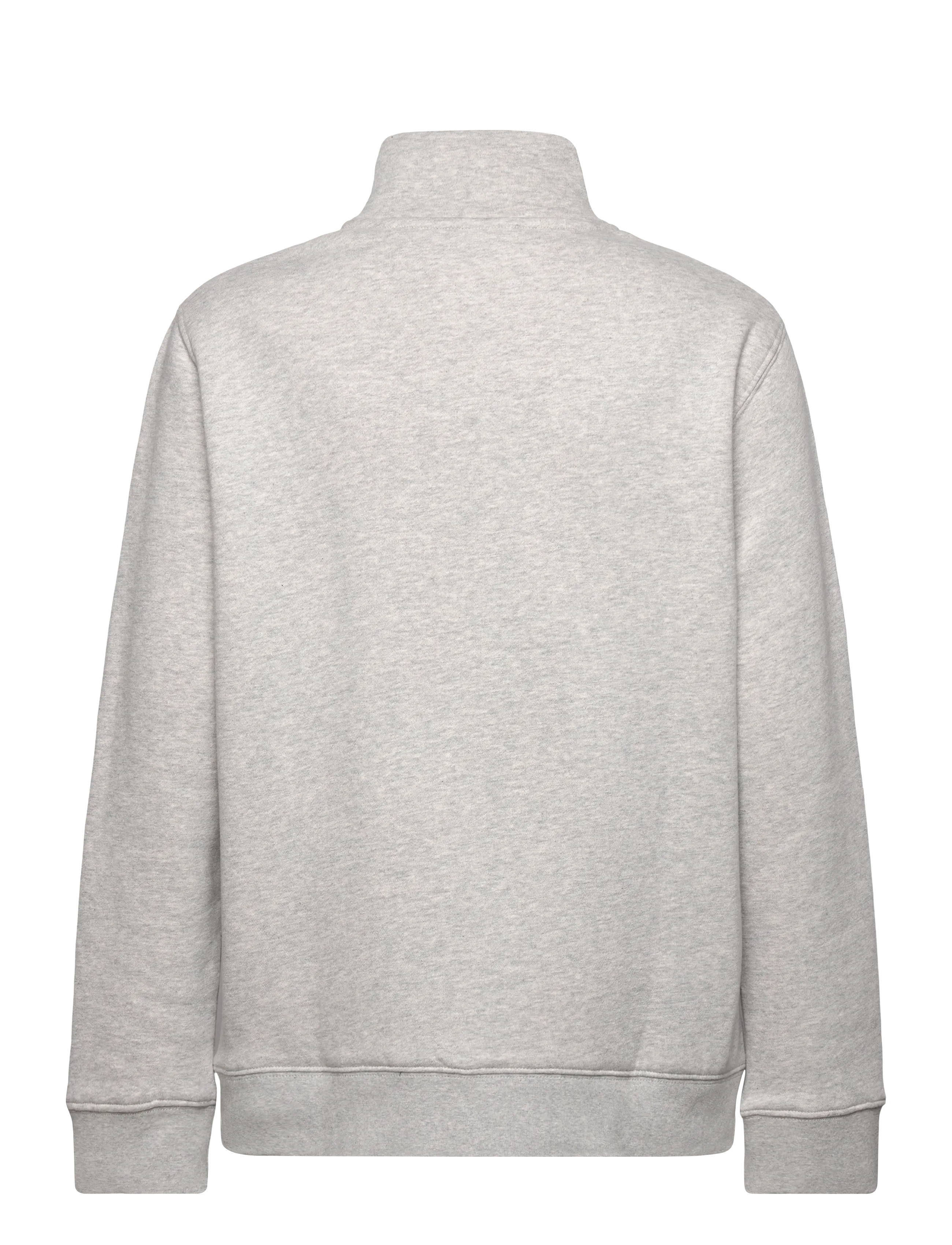 Lexington Clothing - Terry Organic Cotton Half Zip Sweater - sweatshirts - light grey melange - 1