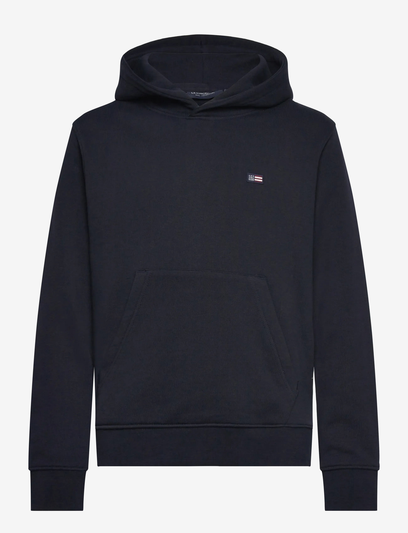 Lexington Clothing - Lucas Organic Cotton Logo Hoodie - hættetrøjer - dark blue - 0