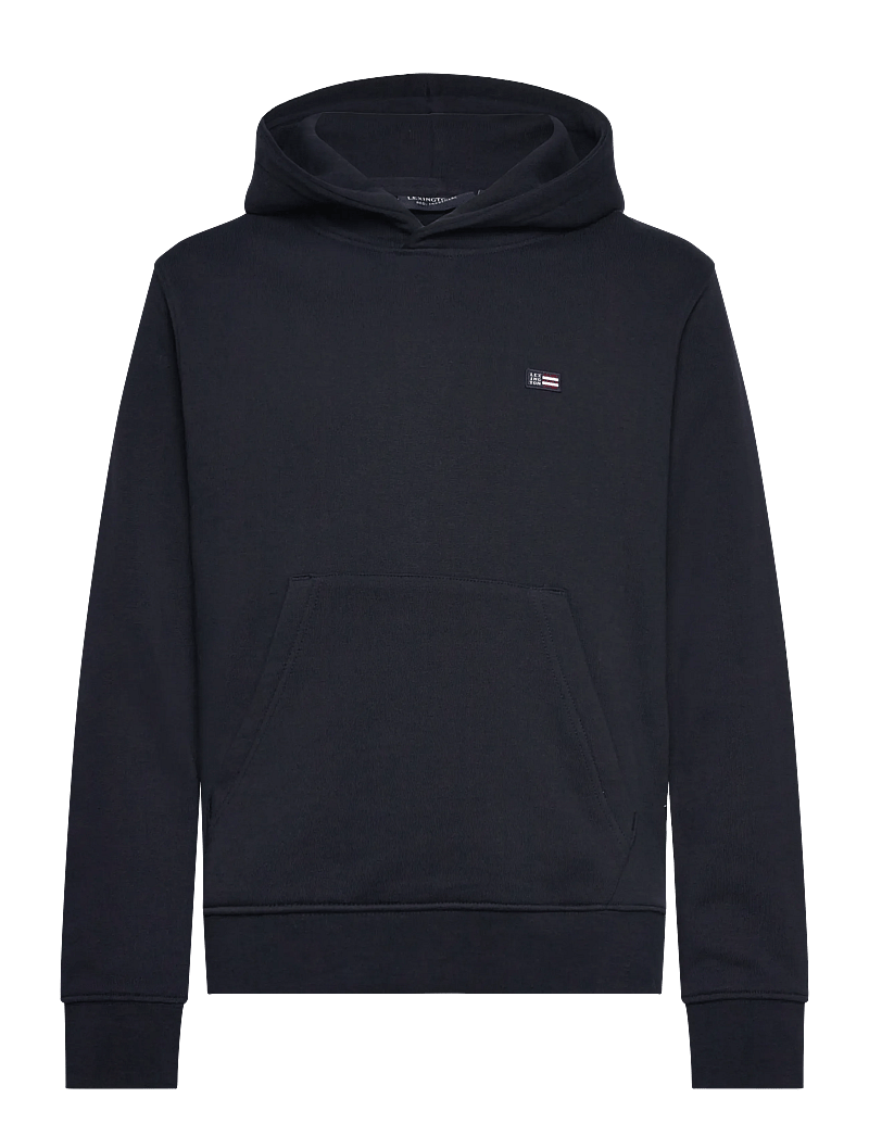 Lexington Clothing - Lucas Organic Cotton Logo Hoodie - kapuutsiga dressipluusid - dark blue - 0