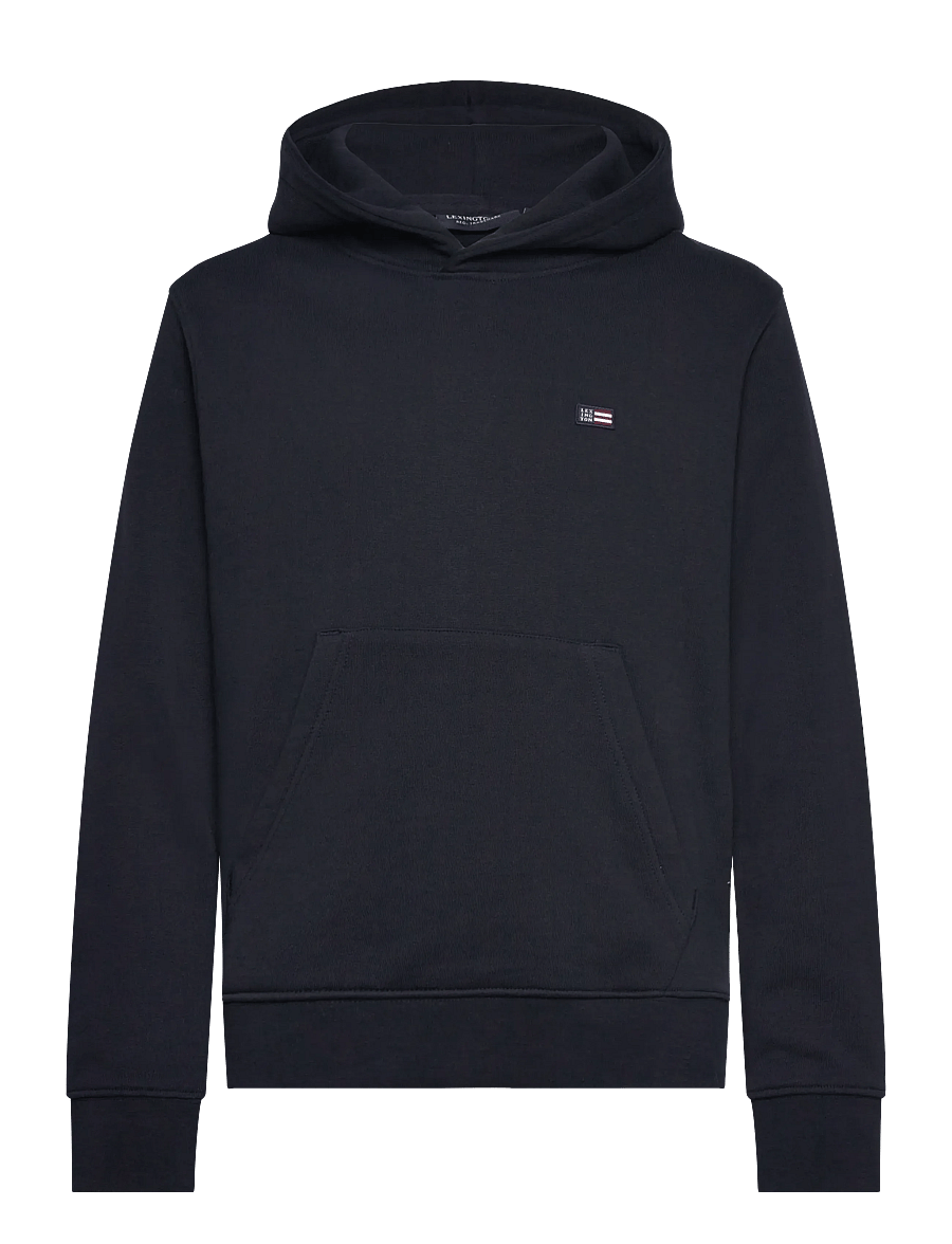 Lexington Clothing - Lucas Organic Cotton Logo Hoodie - kapuzenpullover - dark blue - 0