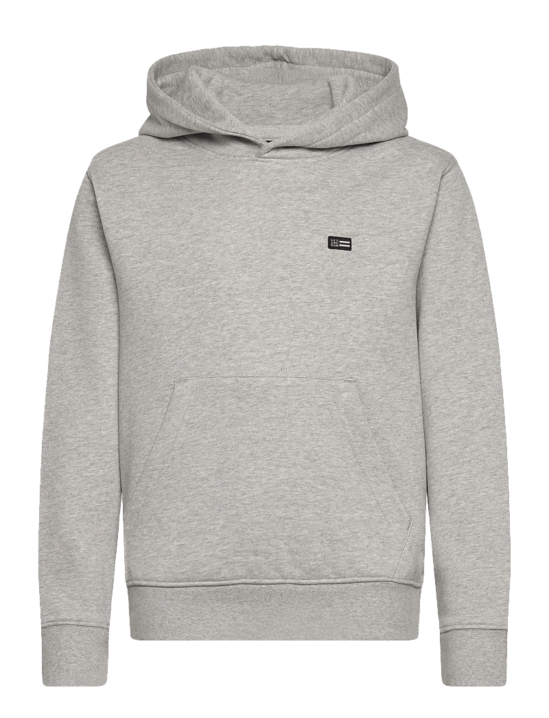 Lexington Clothing - Lucas Organic Cotton Logo Hoodie - hættetrøjer - light grey melange - 0
