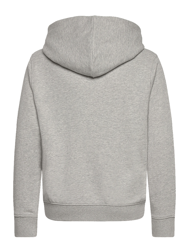 Lexington Clothing - Lucas Organic Cotton Logo Hoodie - hættetrøjer - light grey melange - 1