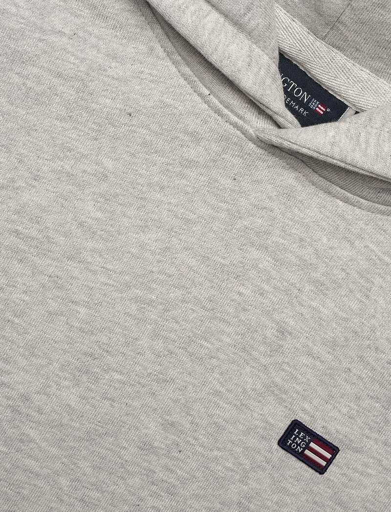 Lexington Clothing - Lucas Organic Cotton Logo Hoodie - hættetrøjer - light grey melange - 2