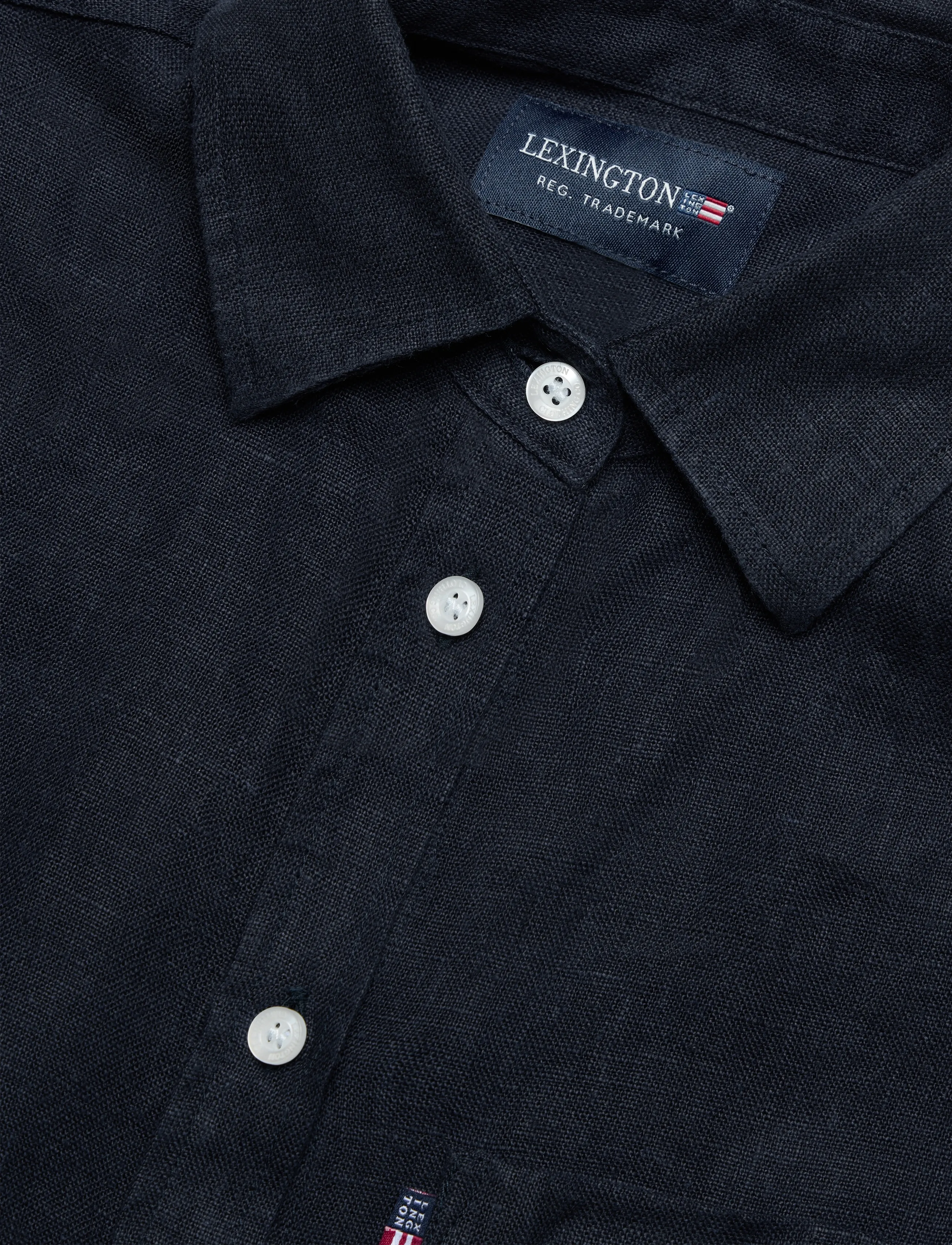 Lexington Clothing - Disa Linen Shirt - langærmede skjorter - dark blue - 2