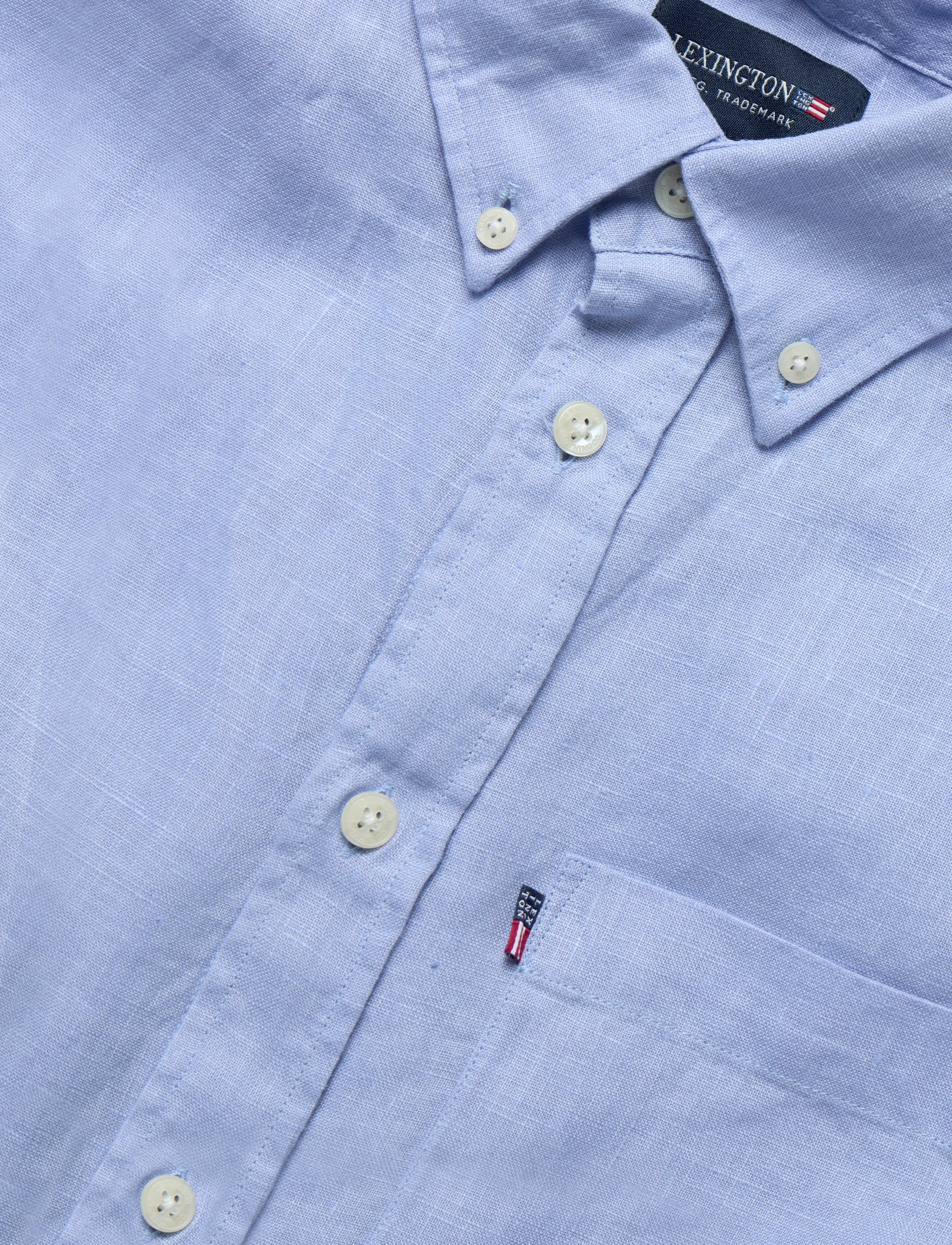 Lexington Clothing - Ryan Casual Linen Shirt - langærmede skjorter - light blue - 2
