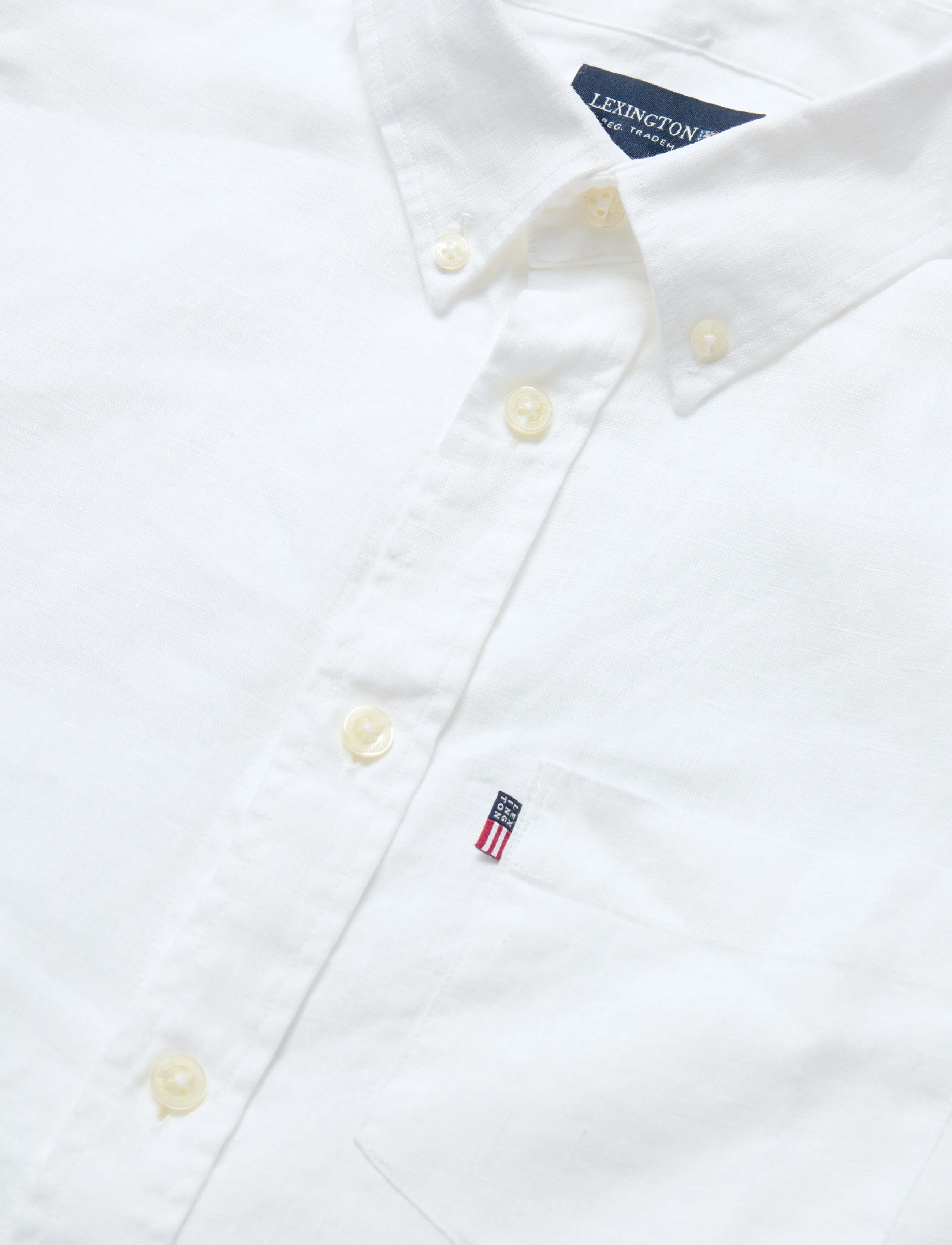 Lexington Clothing - Ryan Casual Linen Shirt - langærmede skjorter - white - 2