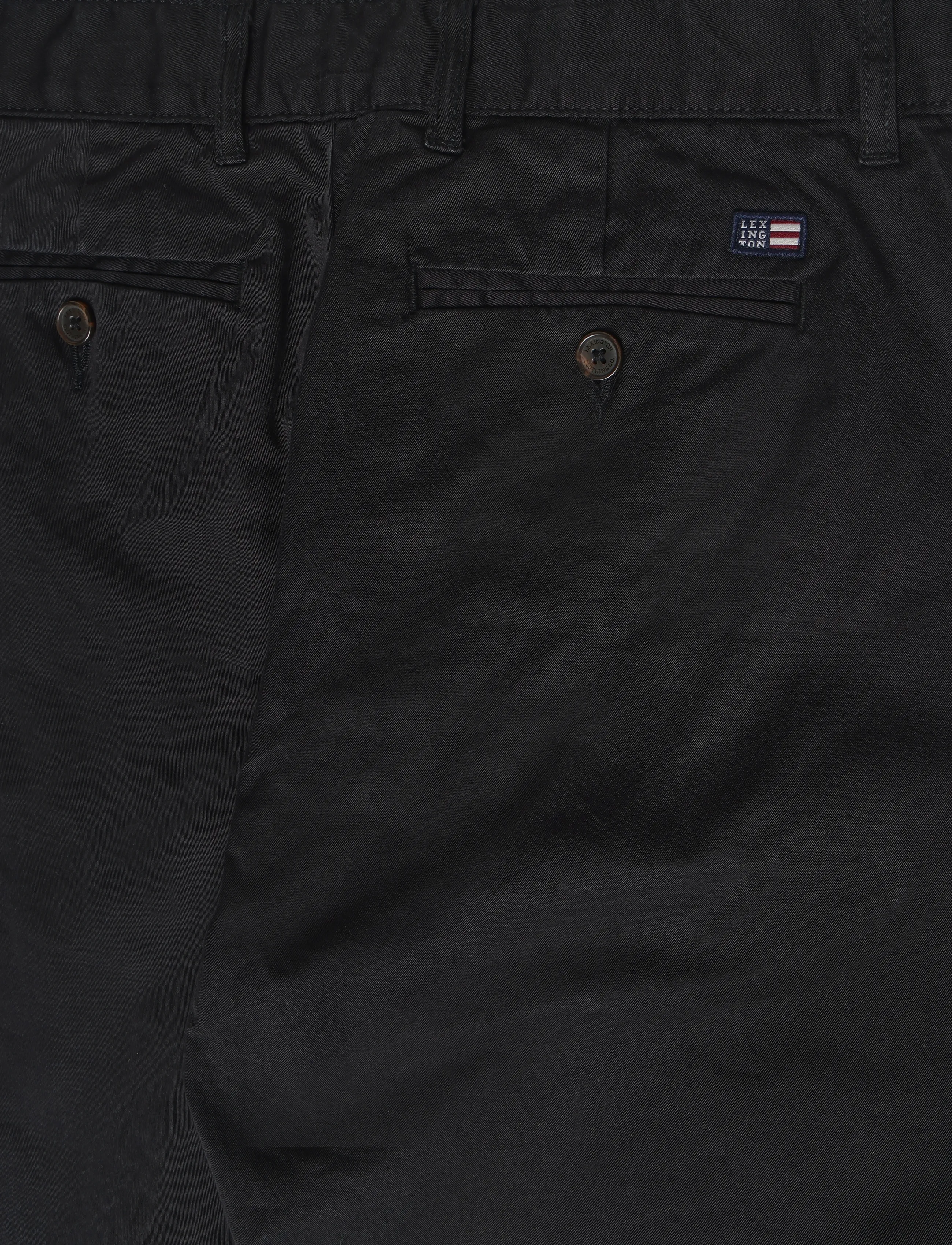 Lexington Clothing - Charles Classic Cotton Twill Pants - gode sommertilbud - black - 2